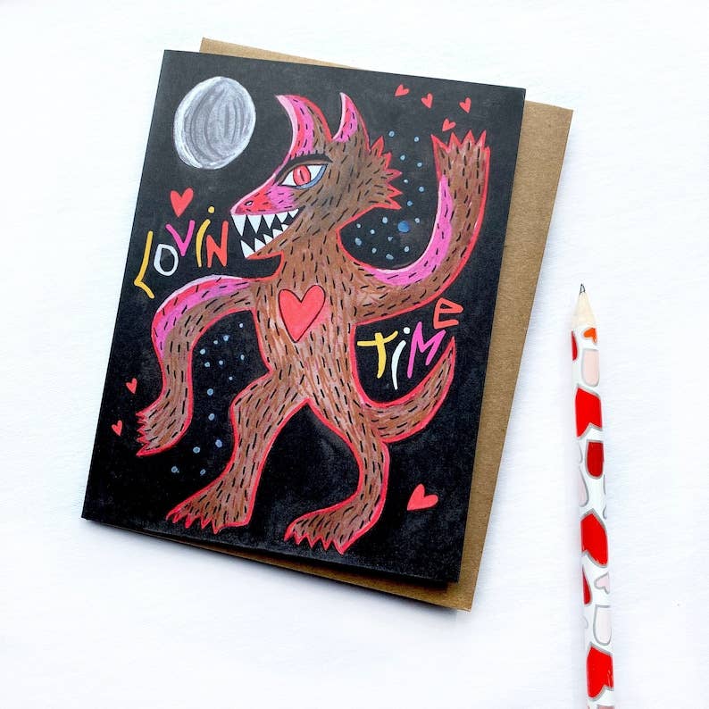 Wolf Love Greeting Card