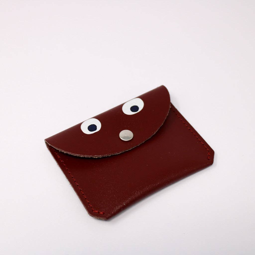 Leather Mini Money Googly Eye Purse
