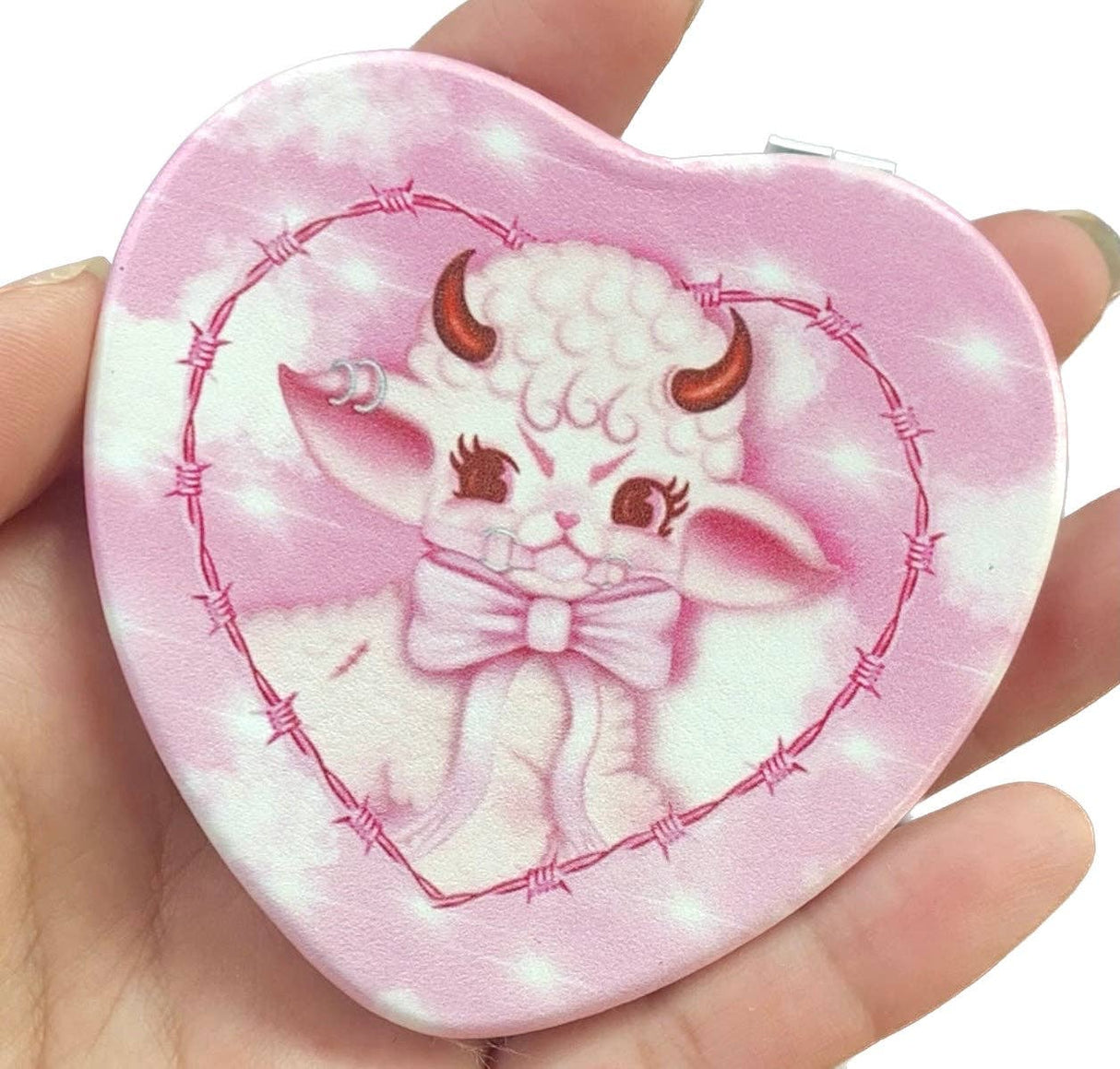 Lamby Heart Compact Mirror