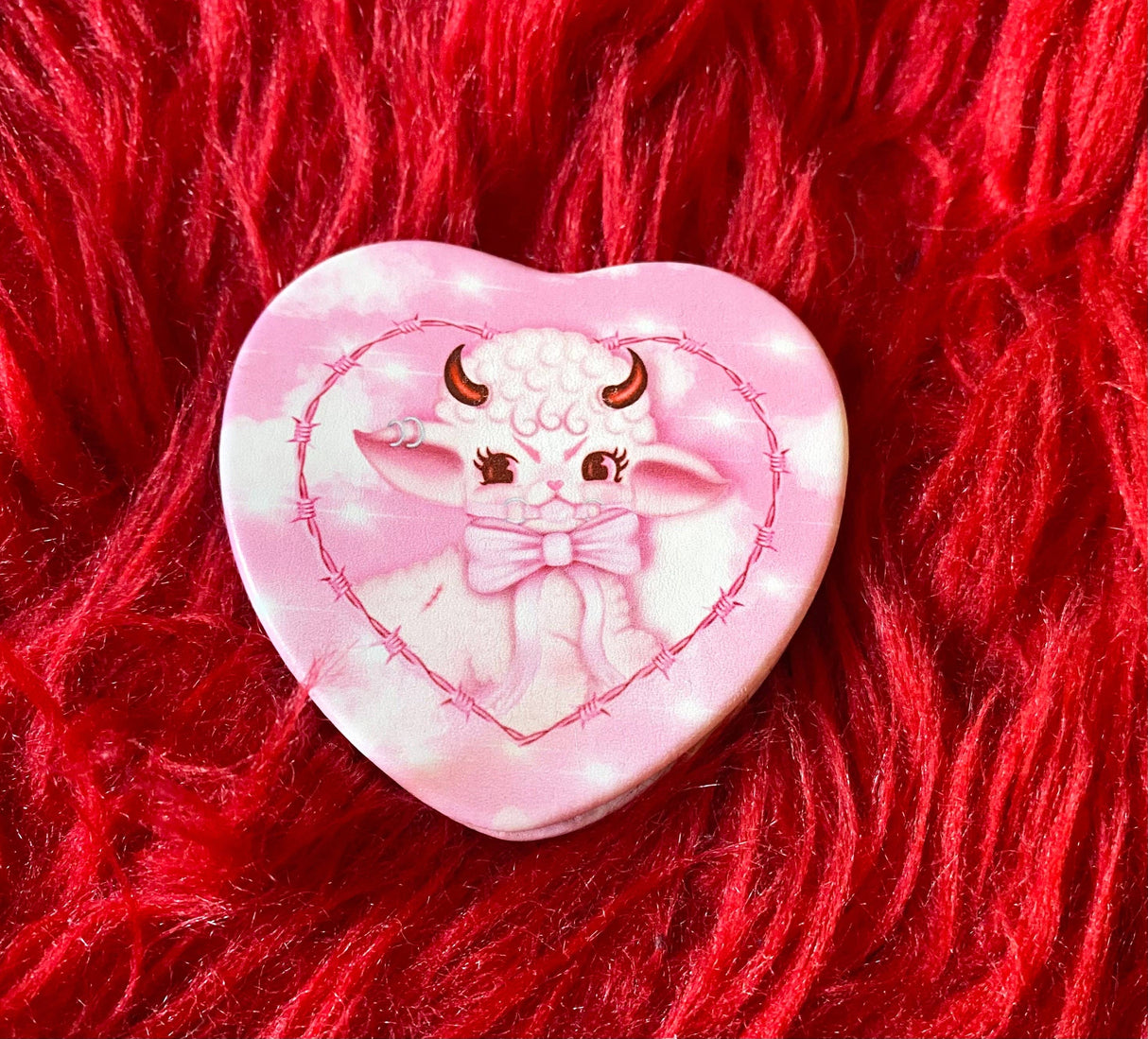 Lamby Heart Compact Mirror