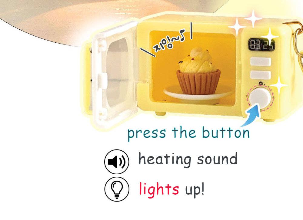 Mini Microwave Keychain Light & Sound Toy