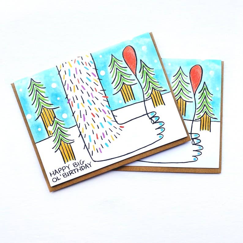 Yeti Birthday Card
