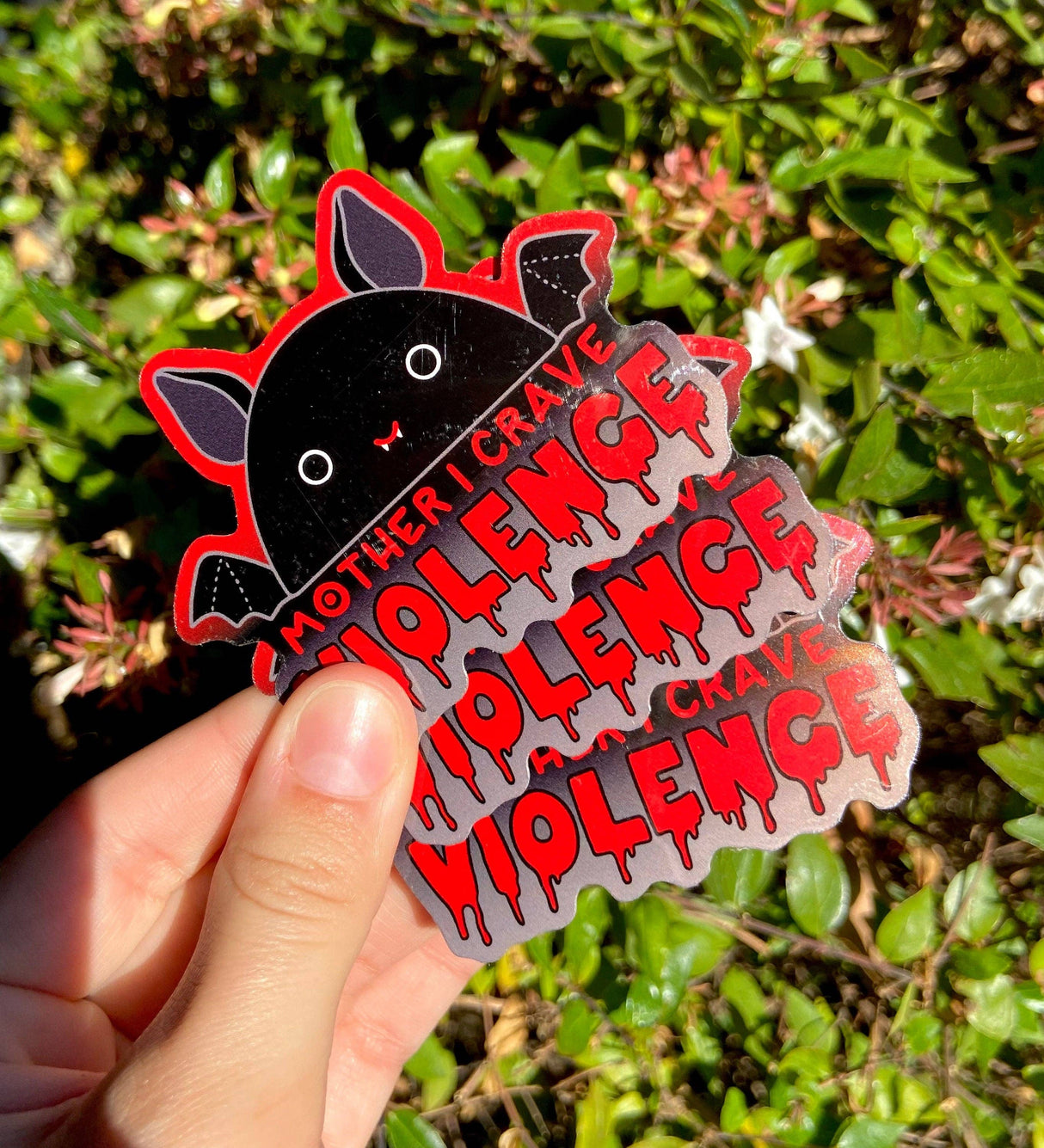 Mother I Crave Violence Halloween Bat Squishmallow Sticker