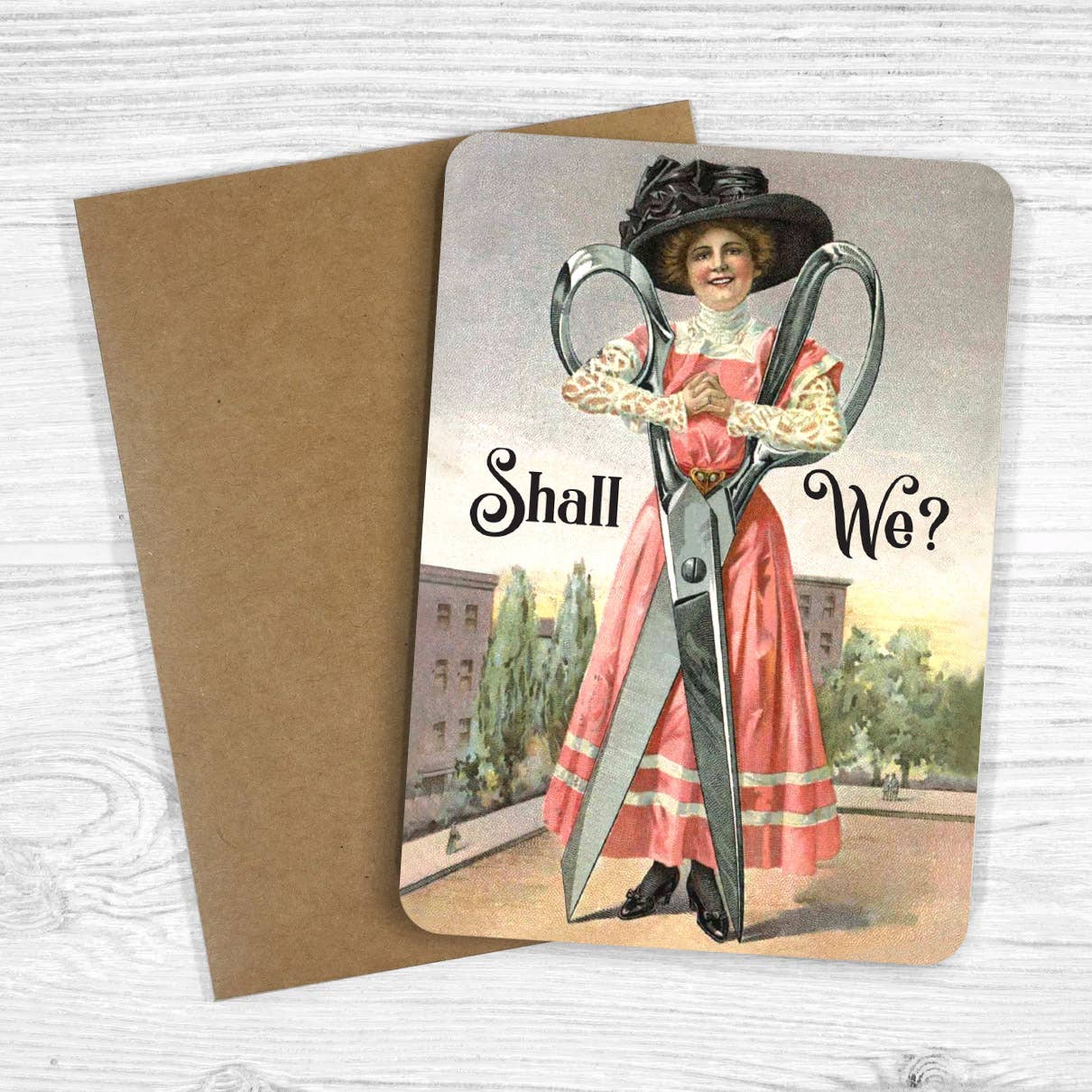 Shall We Scissor Greeting Card