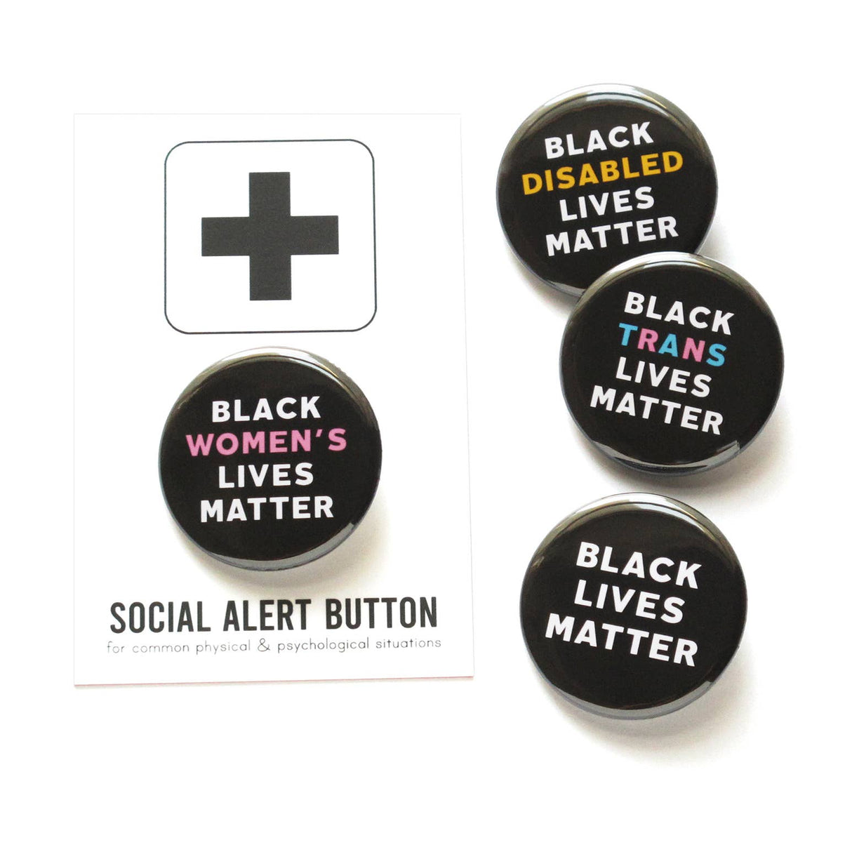 BLM 1.25" Button BLACK LIVES MATTER Pin Includes Donation