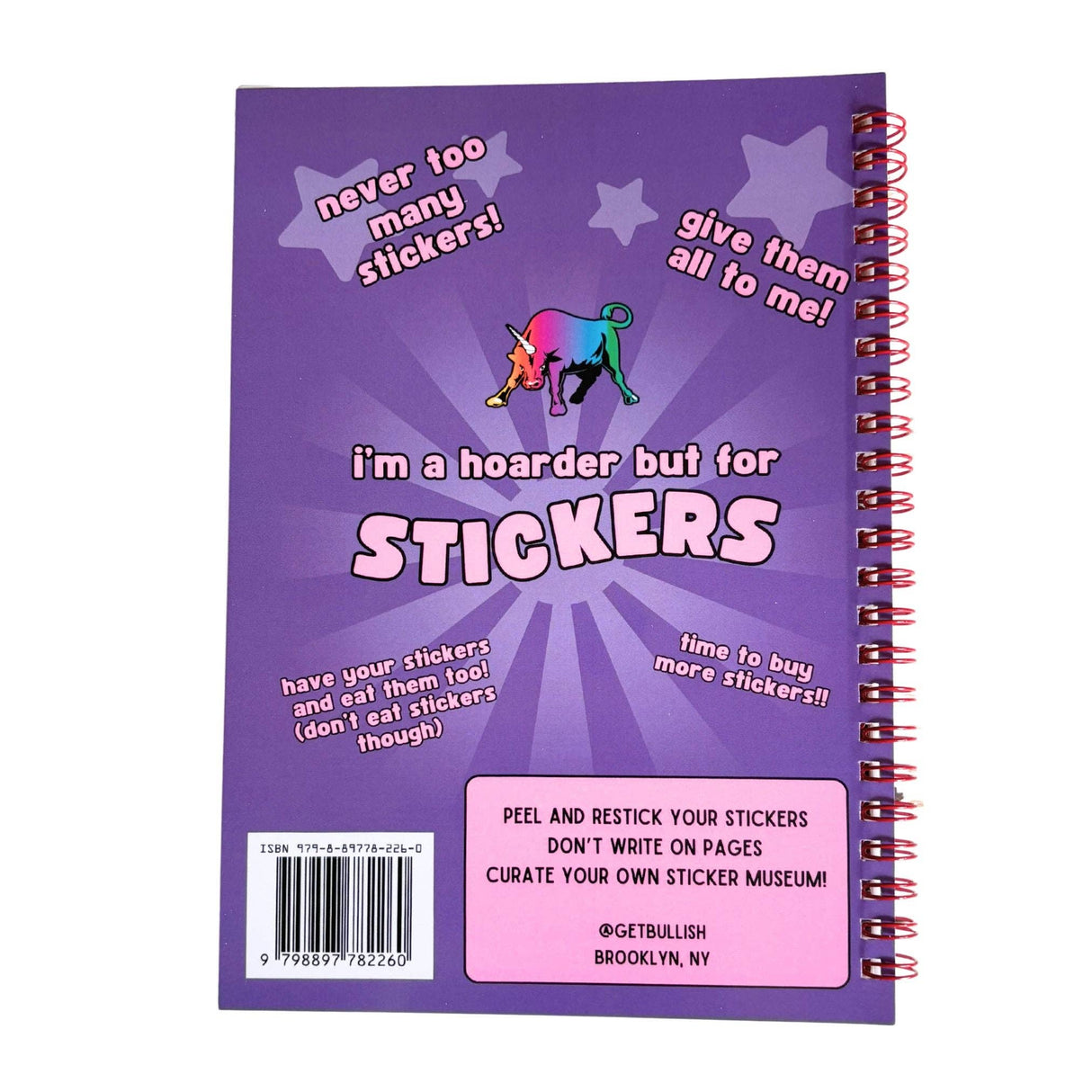 Emotionally Attached Reusable Sticker Storage Book