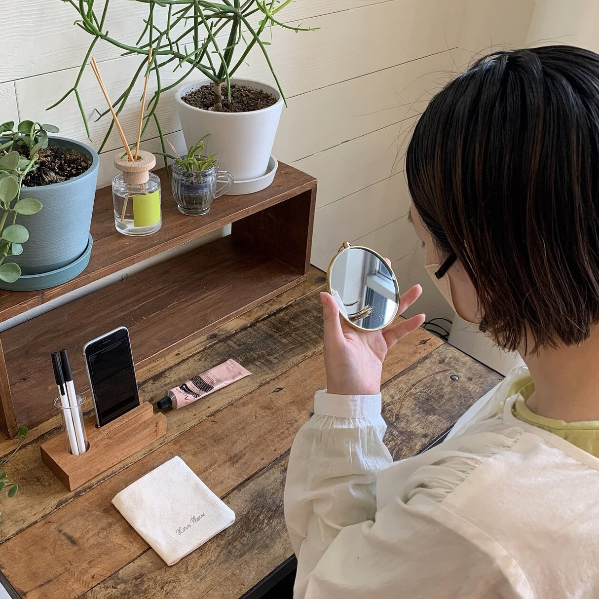 Handmade Brass Hand Mirror