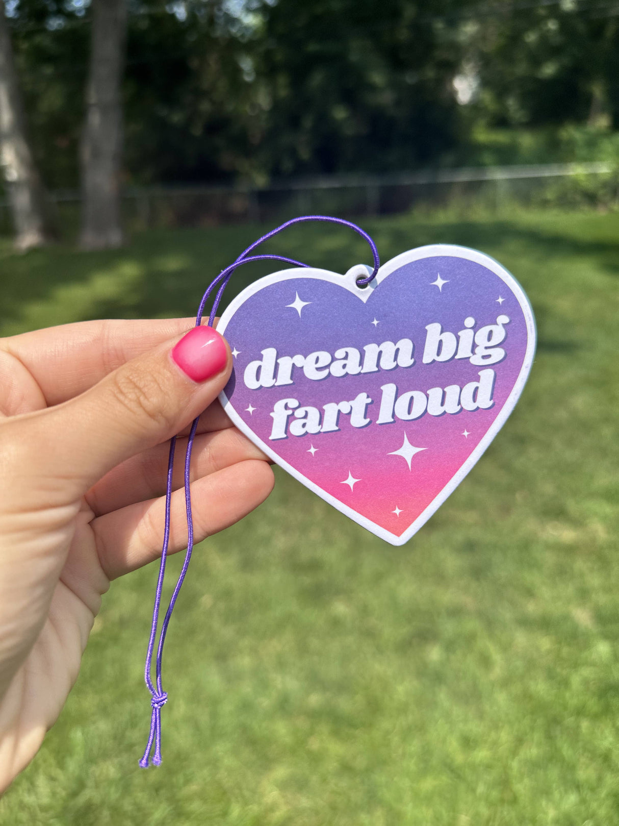 Dream Big Fart Loud Air Freshener - Lavender Scented