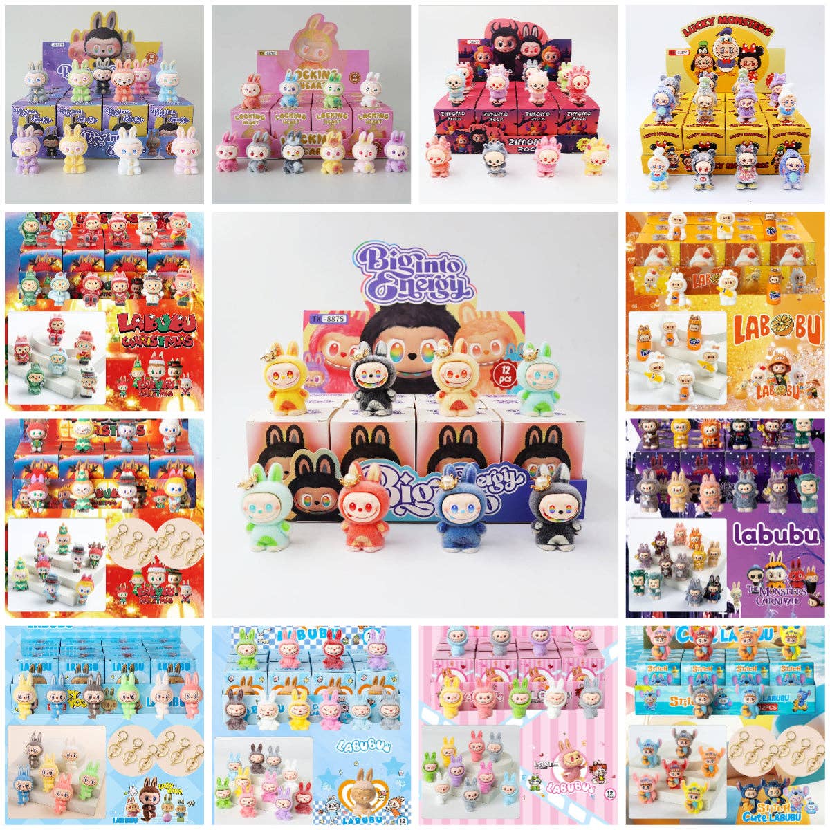 Christmas Flocked Vinyl Figure Collectible Toy Blind Box