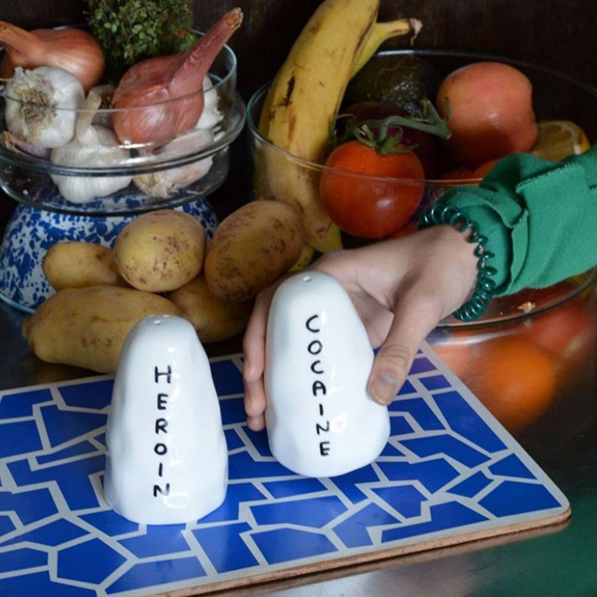 H&C Salt and Pepper Shakers x David Shrigley