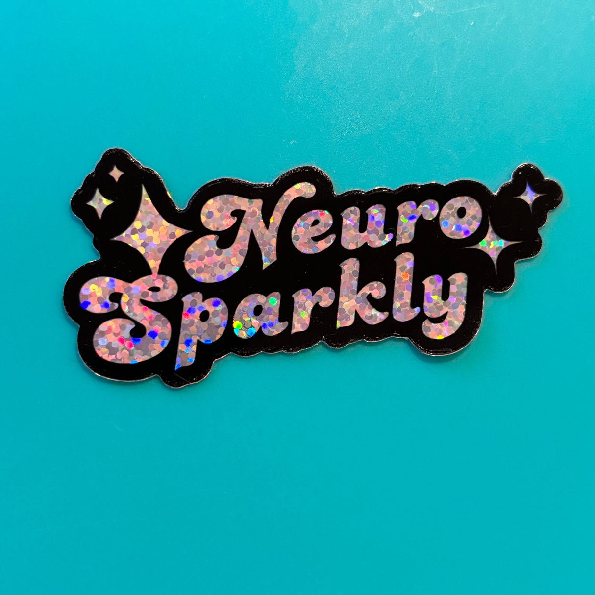 Neuro Sparkly - Glitter Vinyl Laptop Bumper Sticker
