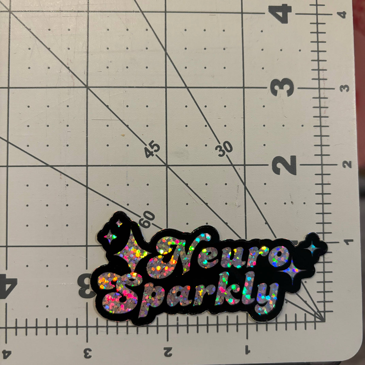 Neuro Sparkly - Glitter Vinyl Laptop Bumper Sticker