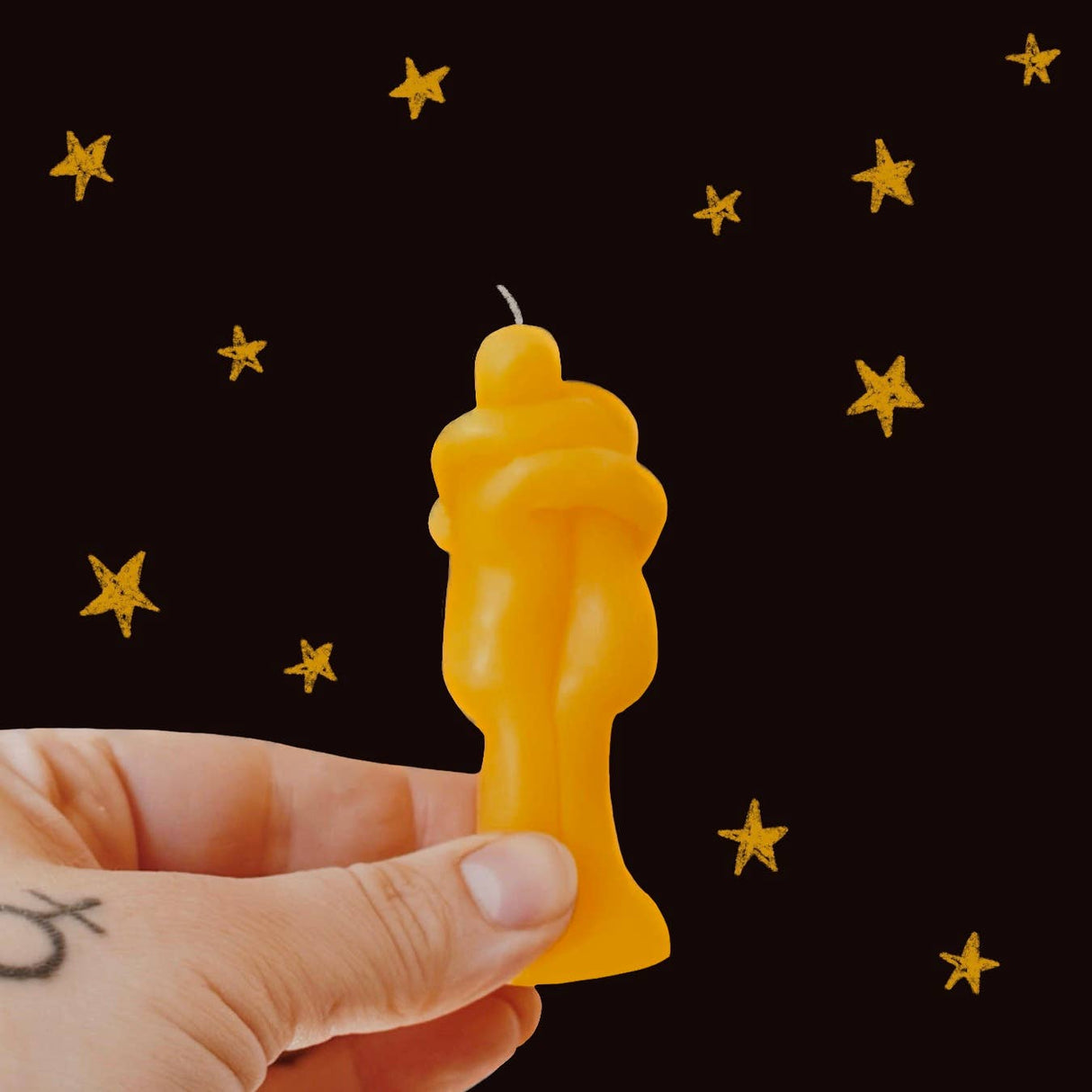 Natural Beeswax Small Hug Candle