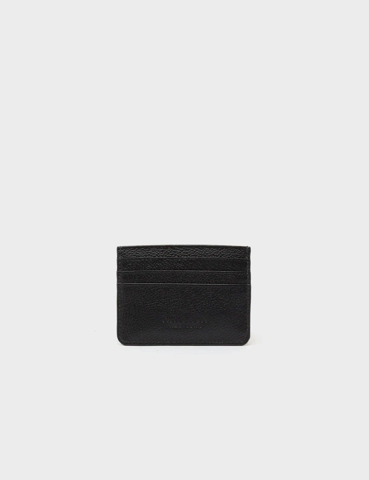 Filium Black Leather Cardholder - Autumn Blush Embroidery