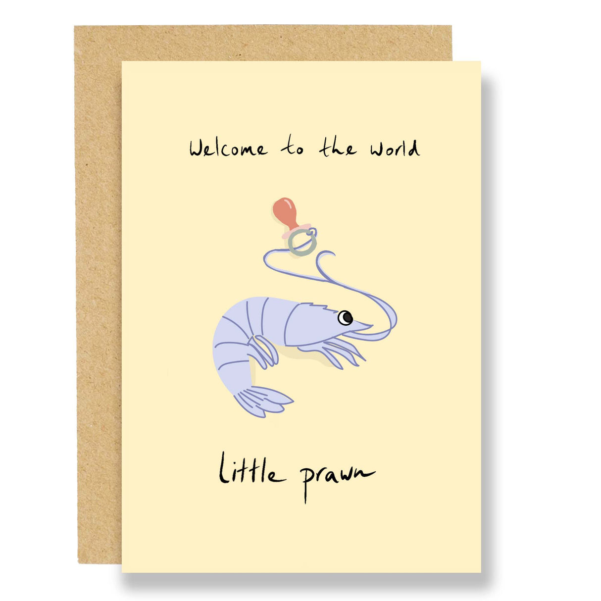 Little Prawn New Baby Greeting Card