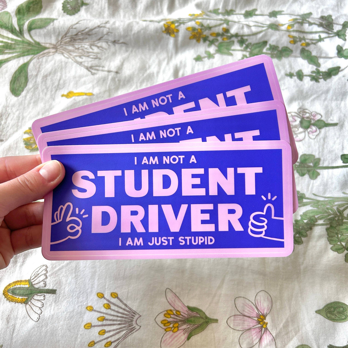 "I am Not a Student Driver; I am Just Stupid" Bumper Sticker