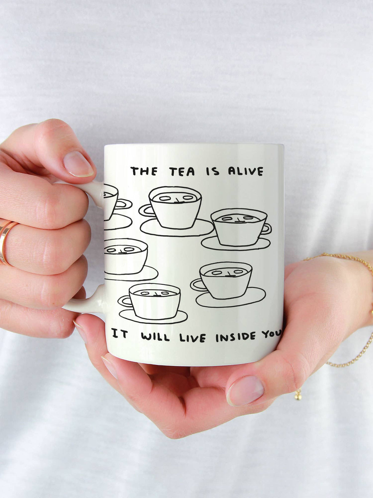 The Tea Is Alive Art Coffee Mug