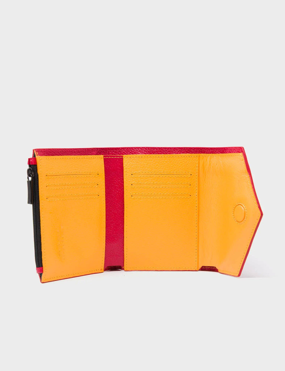 Fiona Jester Red Leather Wallet - Tiger Rumble Design