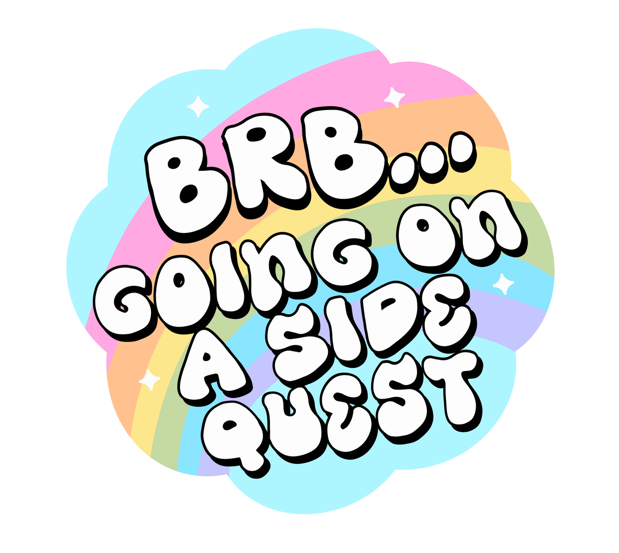 Going on a Side Quest Holographic Sticker