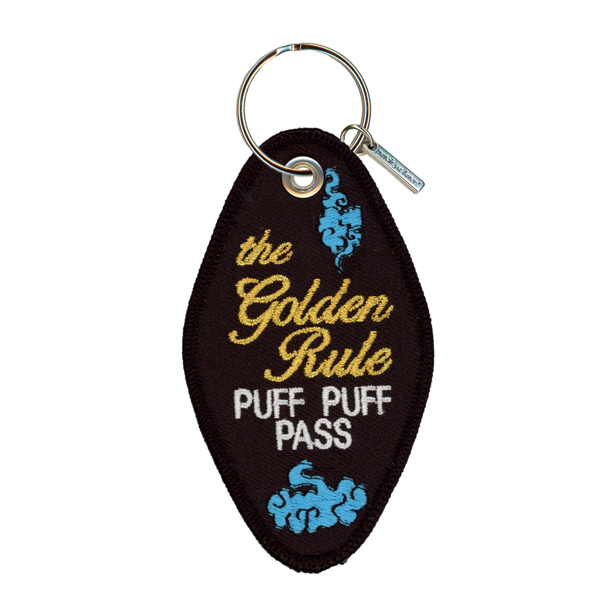 Puff Puff Pass Embroidered Keychain