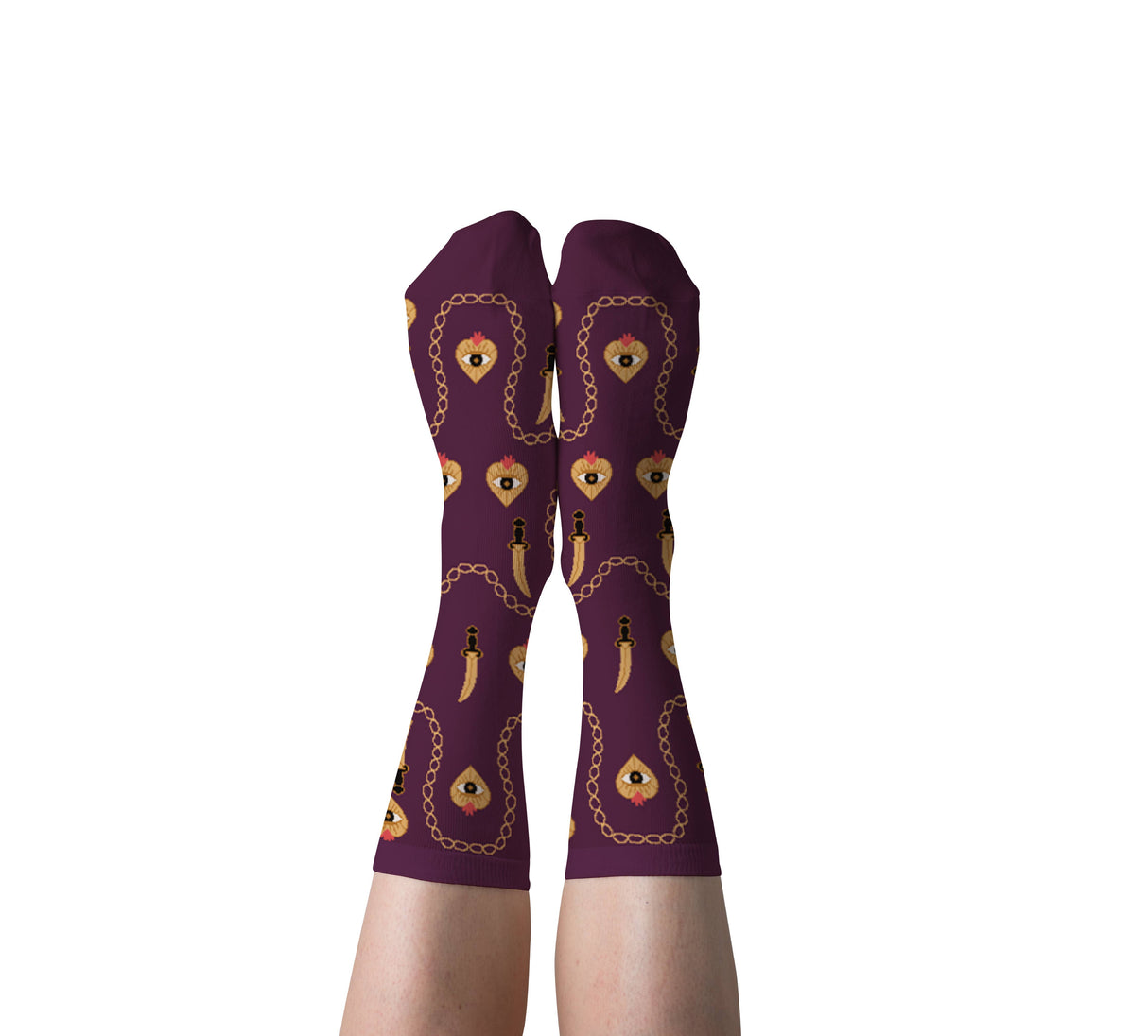 Small Heart & Dagger Crew Socks