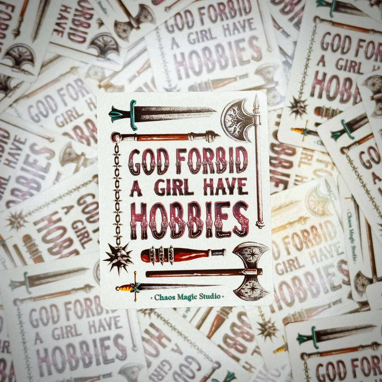 Girl Hobbies Vinyl Sticker