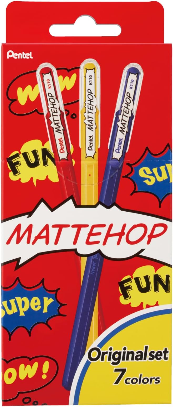 Japanese Mattehop Color Ballpoint Pen Sets by Pentel