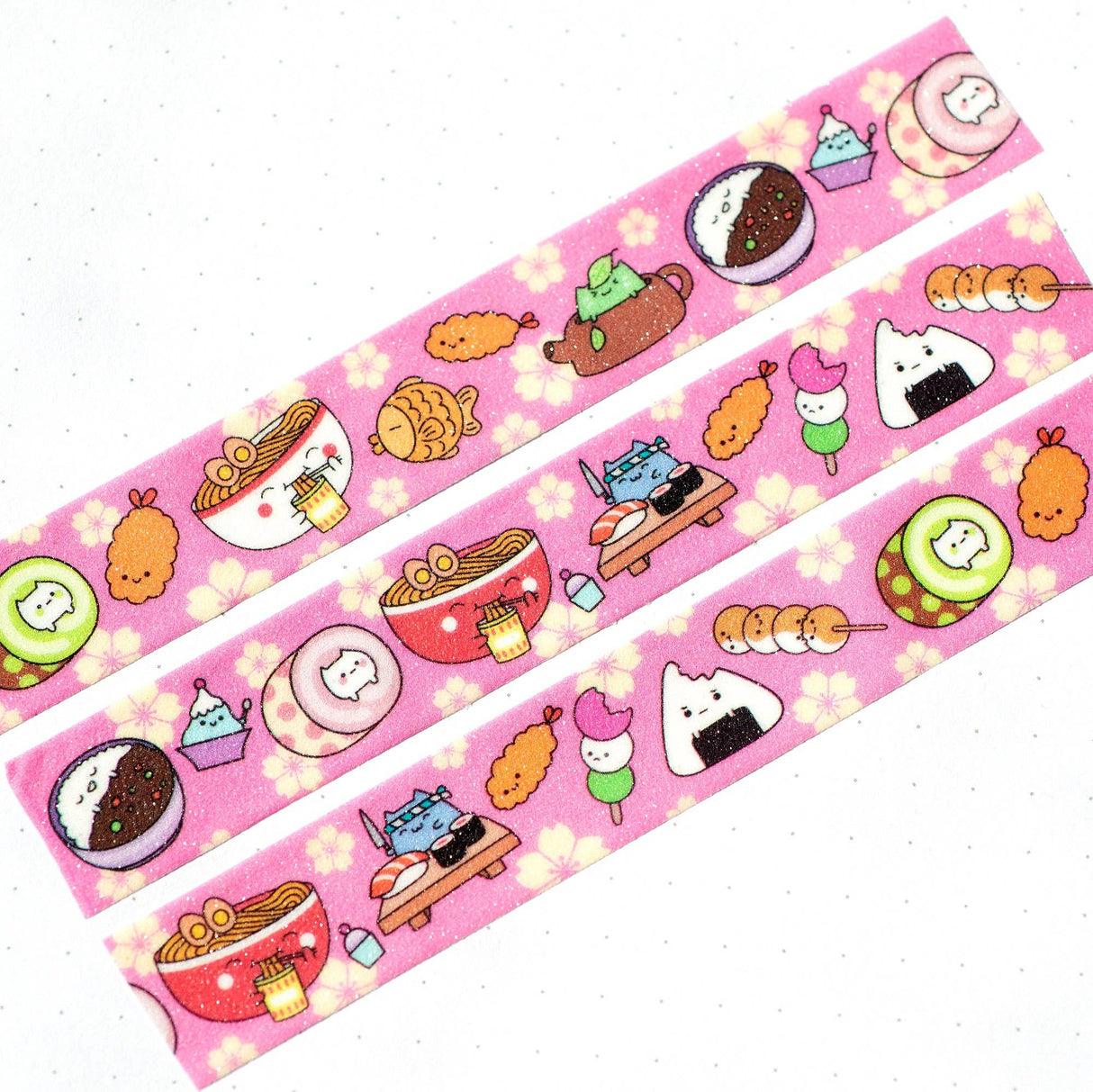 Japanese Foods Glitter Washi Tape