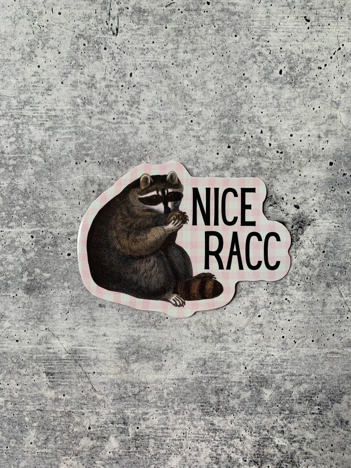 Nice Racc Die Cut Vinyl Sticker