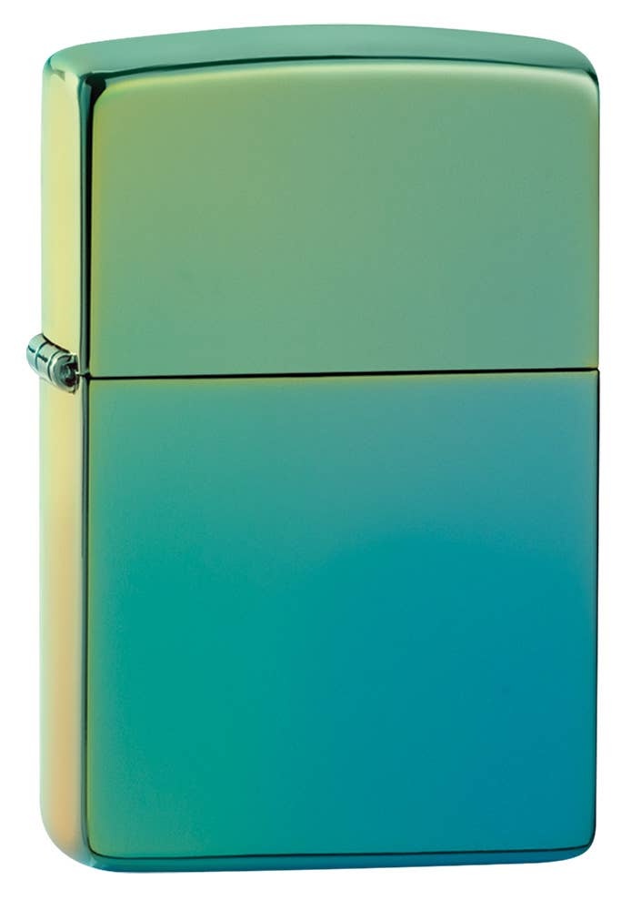 Polished Teal Wind Proof Lighter