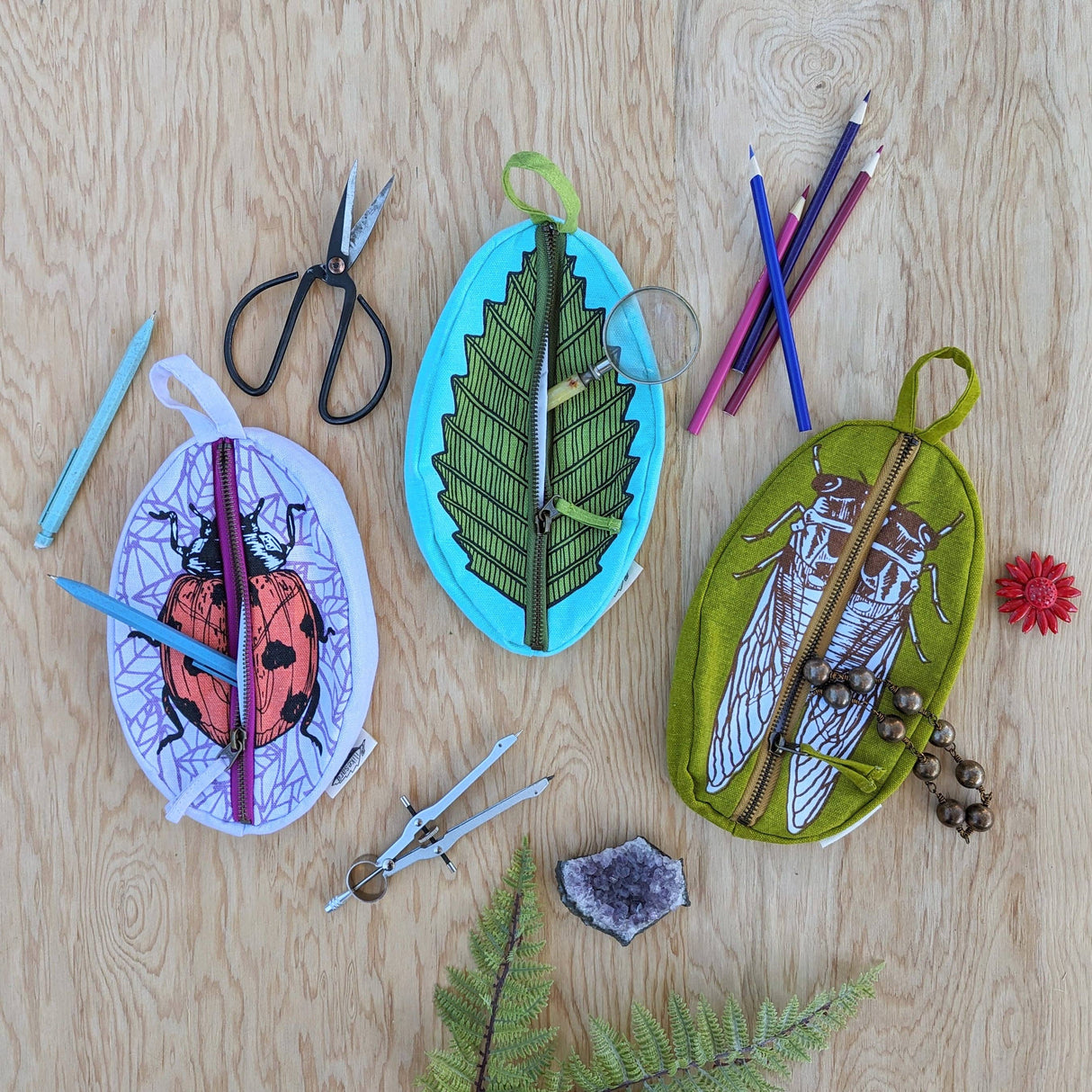 Zippered pouch | ladybug