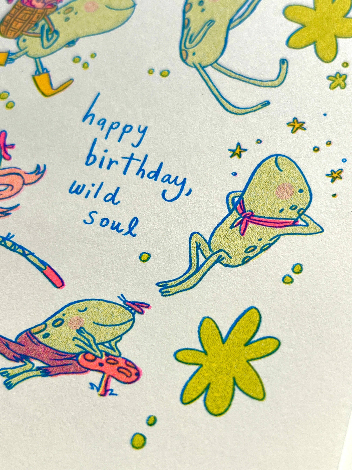 Wild Soul Risograph Birthday Card