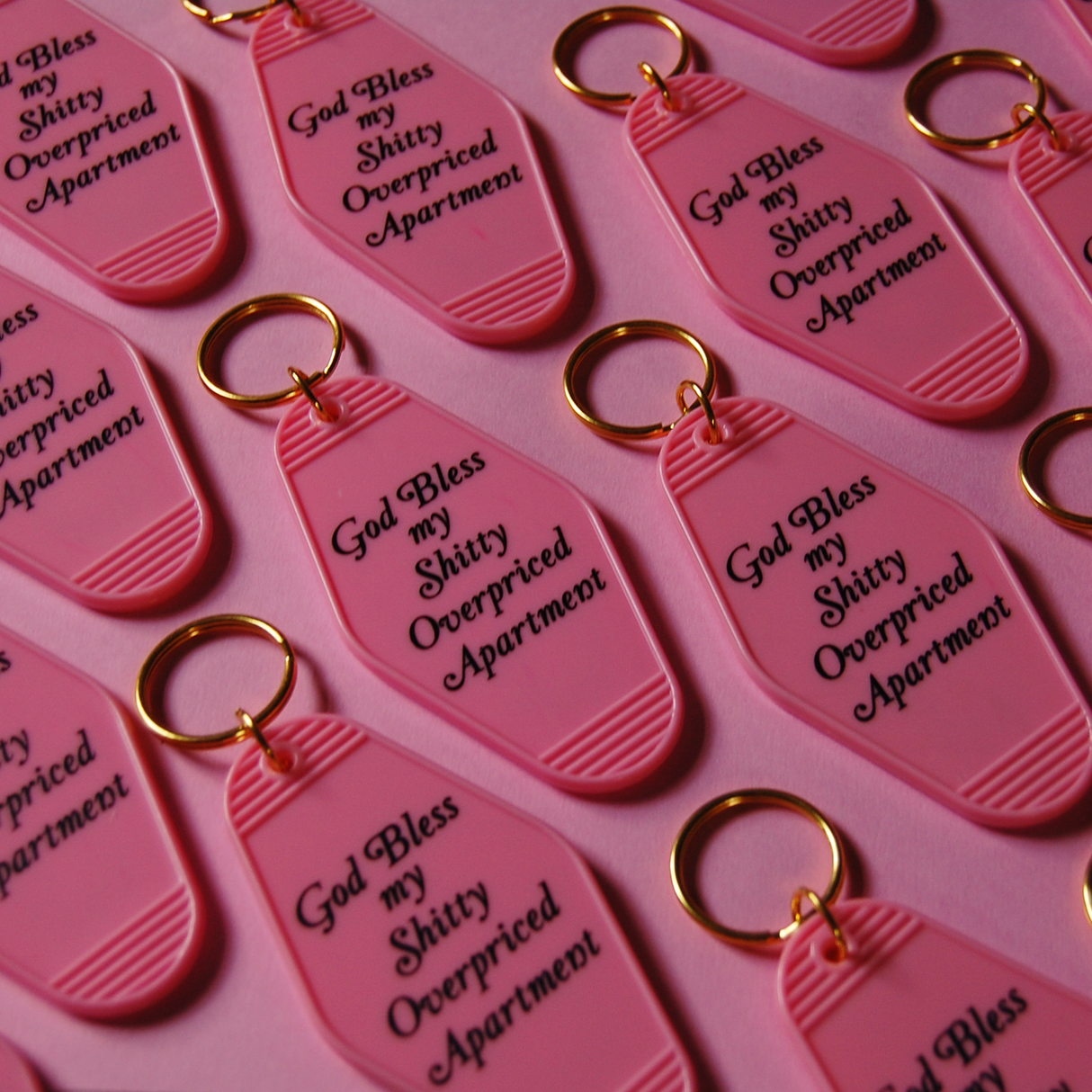 God Bless My Shitty Apartment Keychain