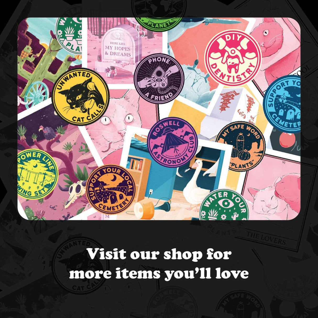 Support Your Local Cemetery 3" Sticker