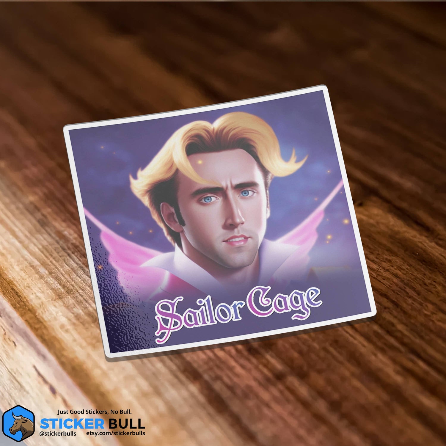 Sailor Moon Nicolas Cage Meme Sticker