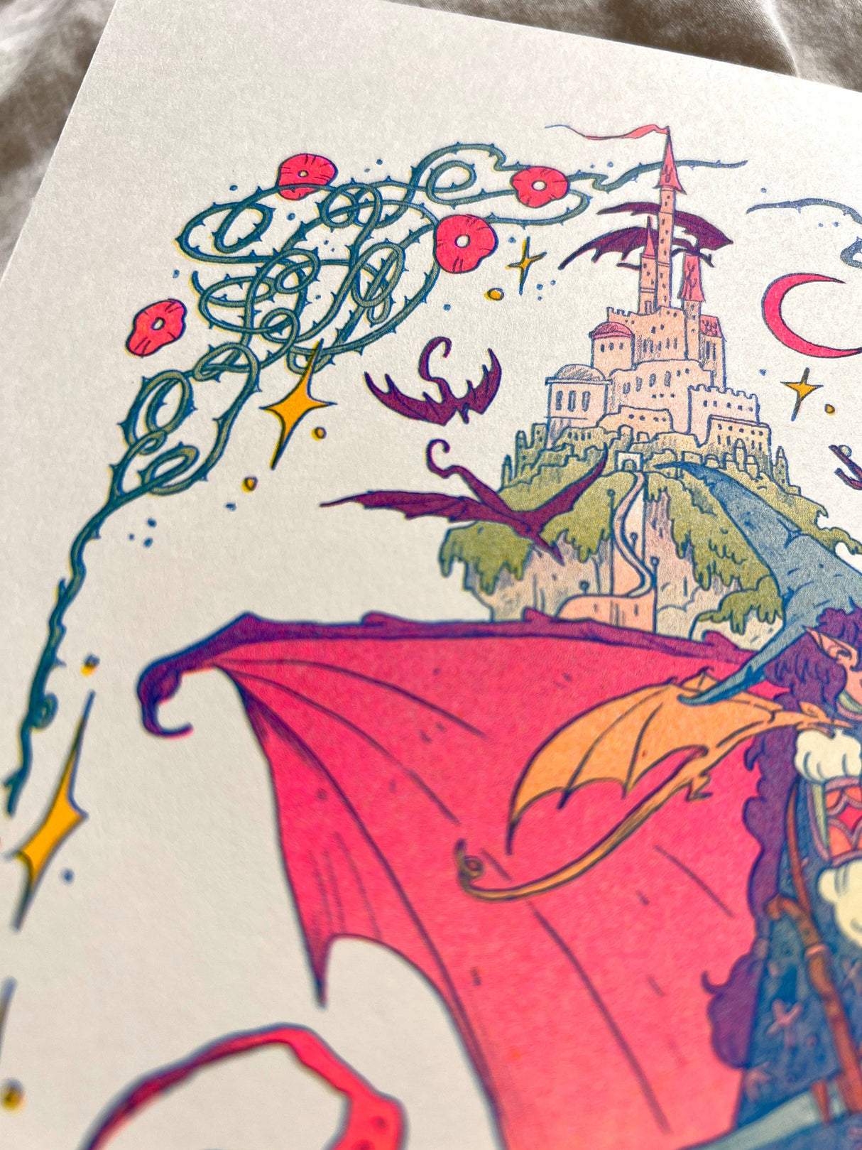 Dragon Witch Riso Print