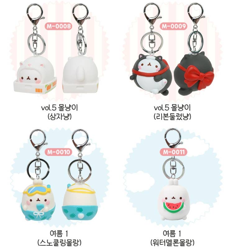 Molang Figure Keyring Bag Charms
