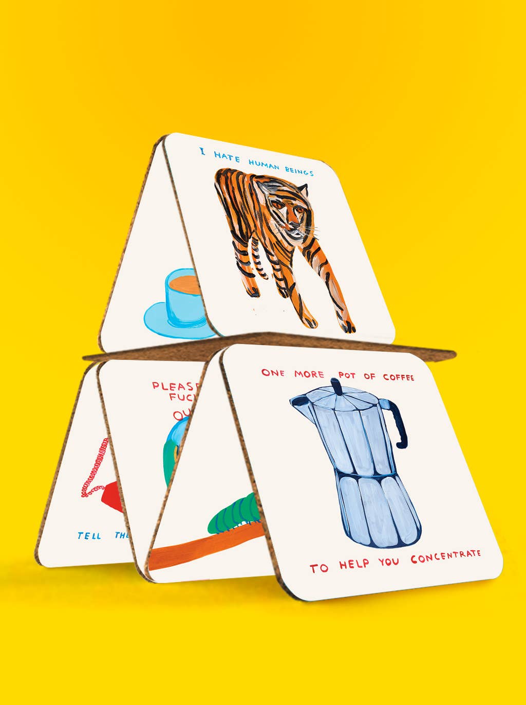 David Shrigley Art Coasters Set 1