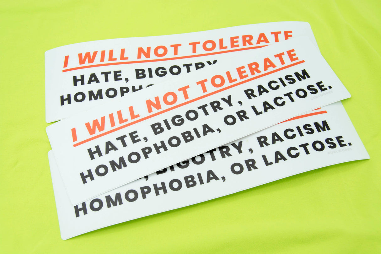 I Will Not Tolerate Lactose Bumper Sticker