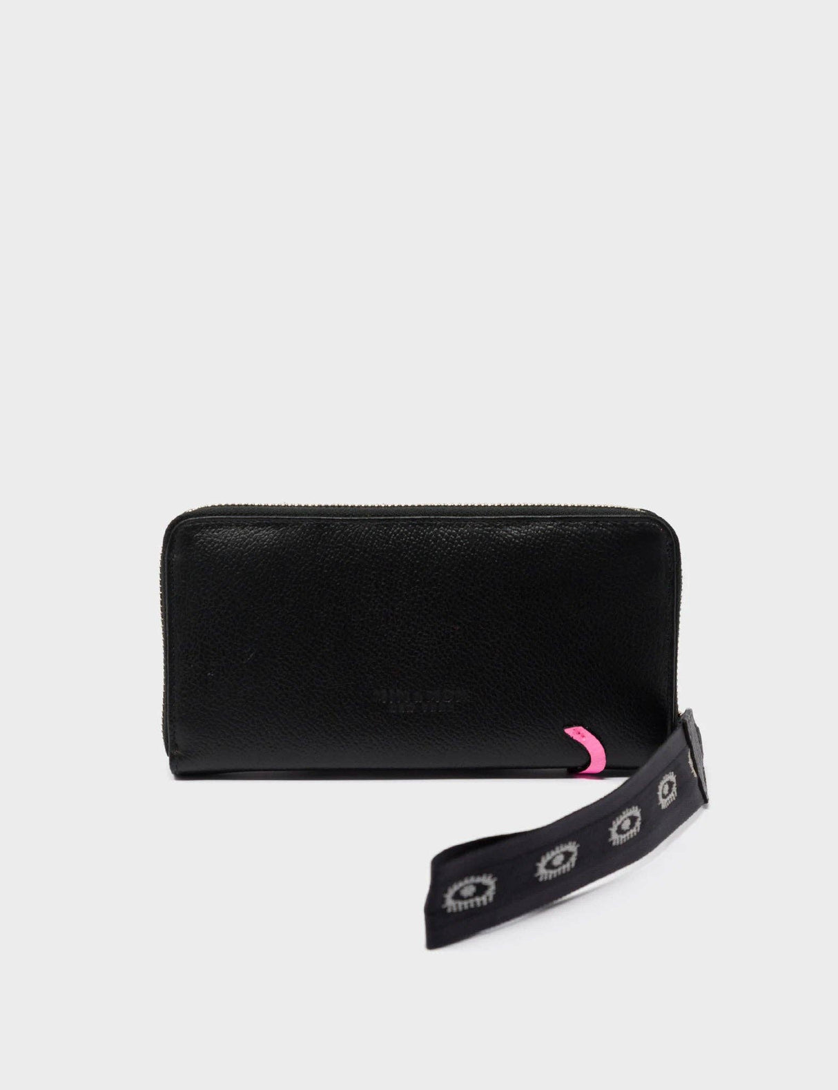 Francis Black Leather Wallet - Urban Doodles Applique