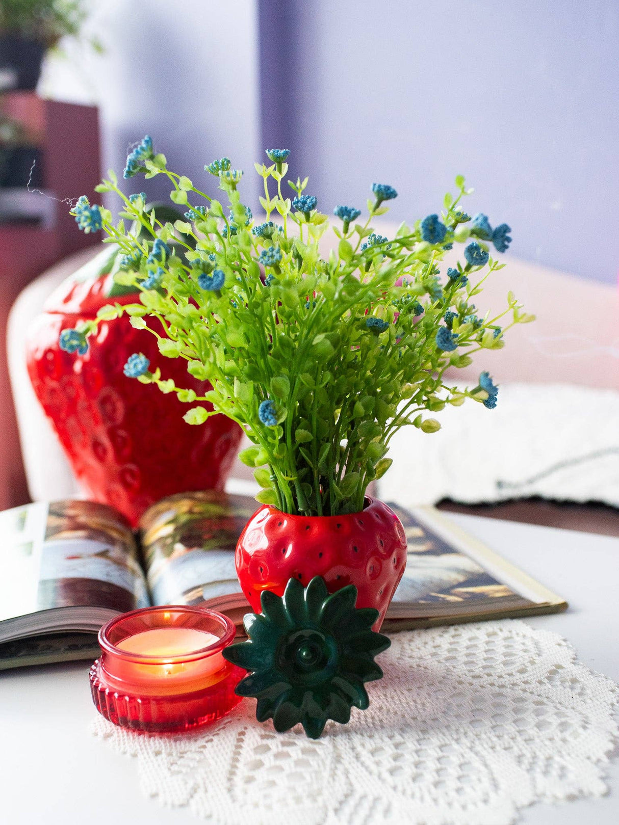 Strawberry Ceramic Jar