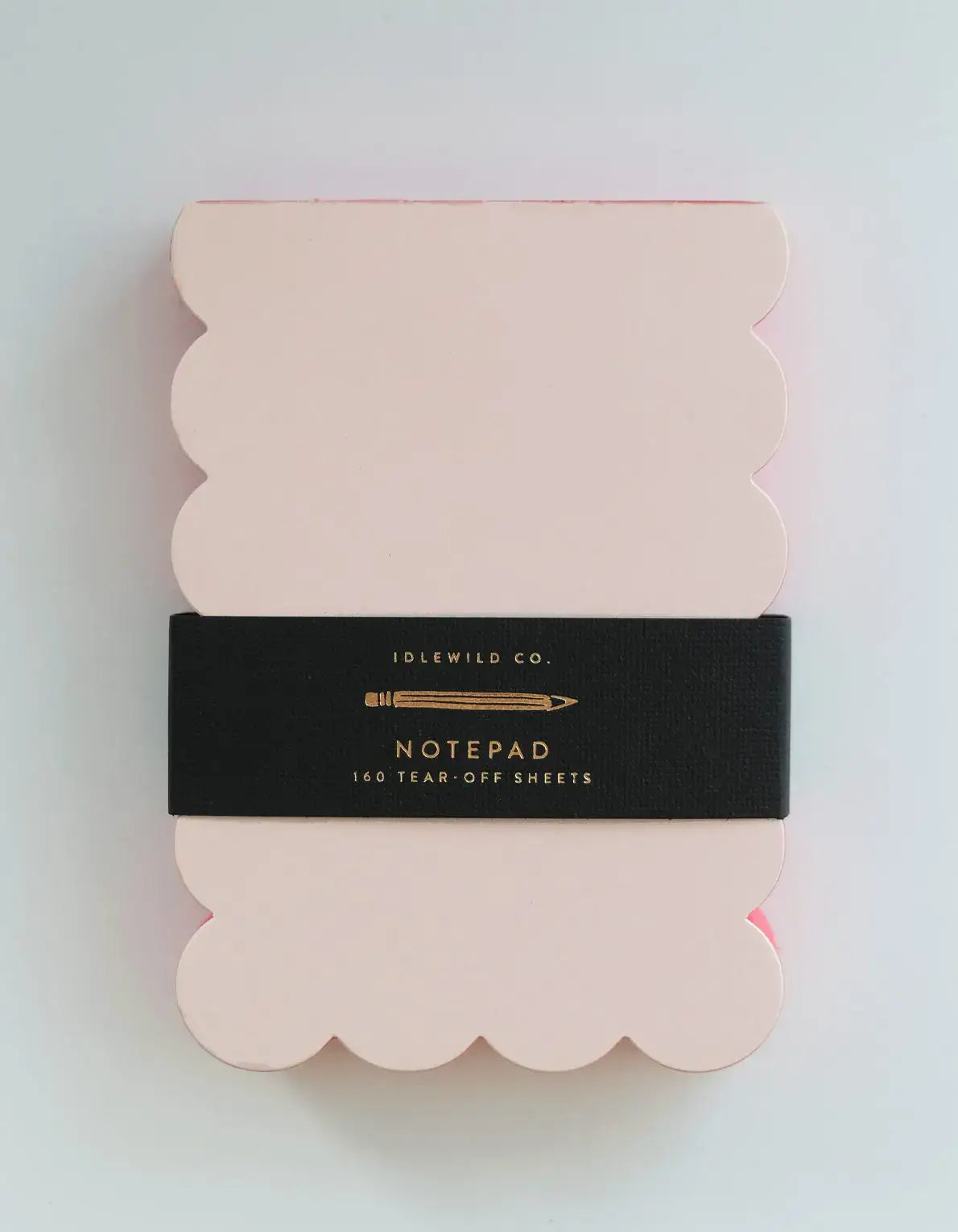 Duo-Tone Scalloped Shaped Notepad, Peach & Persimmon Edge
