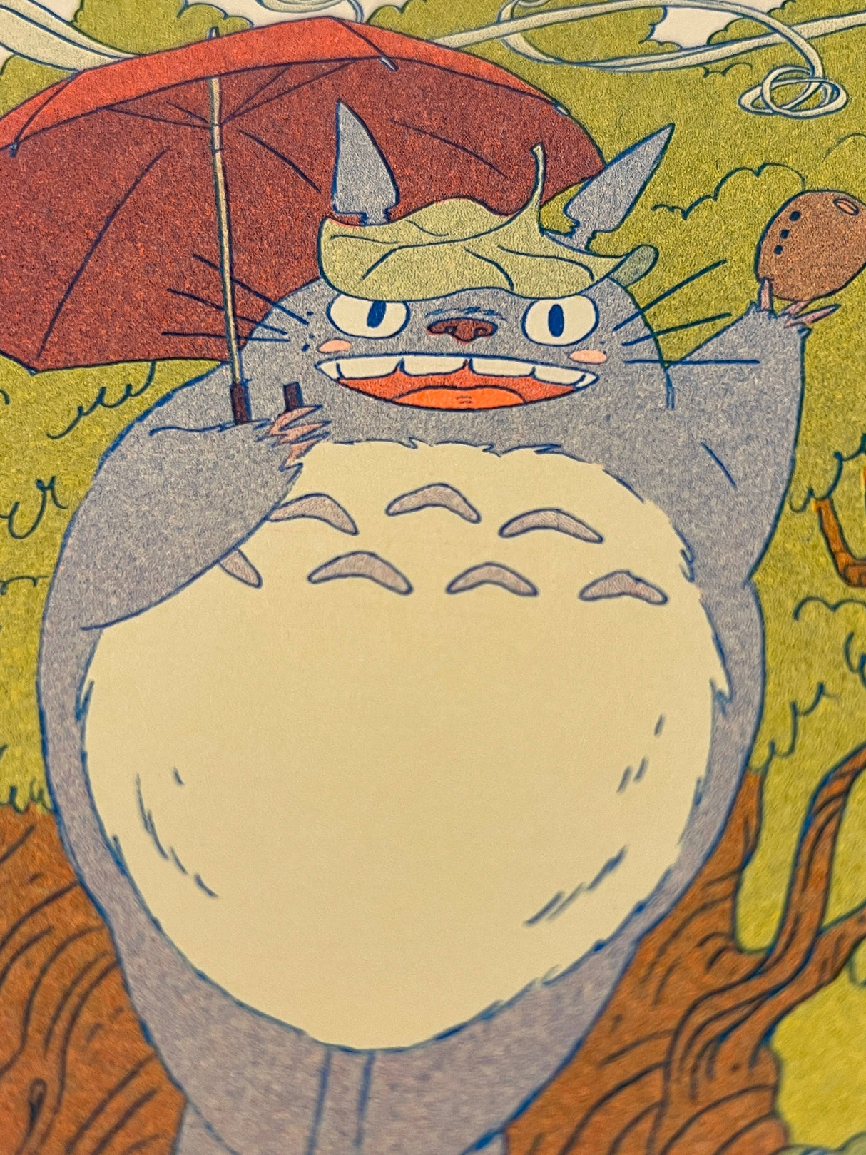 Totoro Small Riso Print