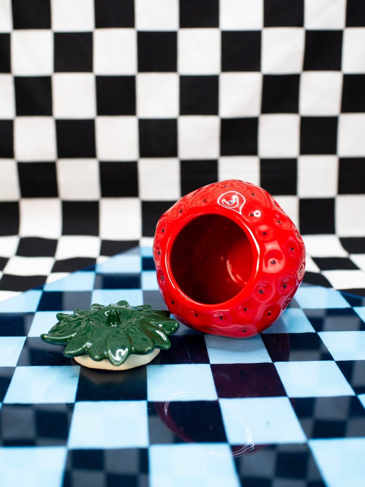 Strawberry Ceramic Jar