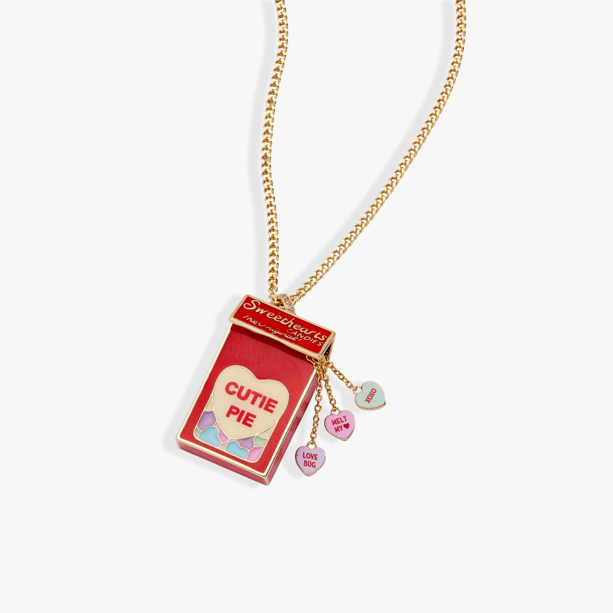 Sweethearts® Box Locket And Heart Charm Necklace