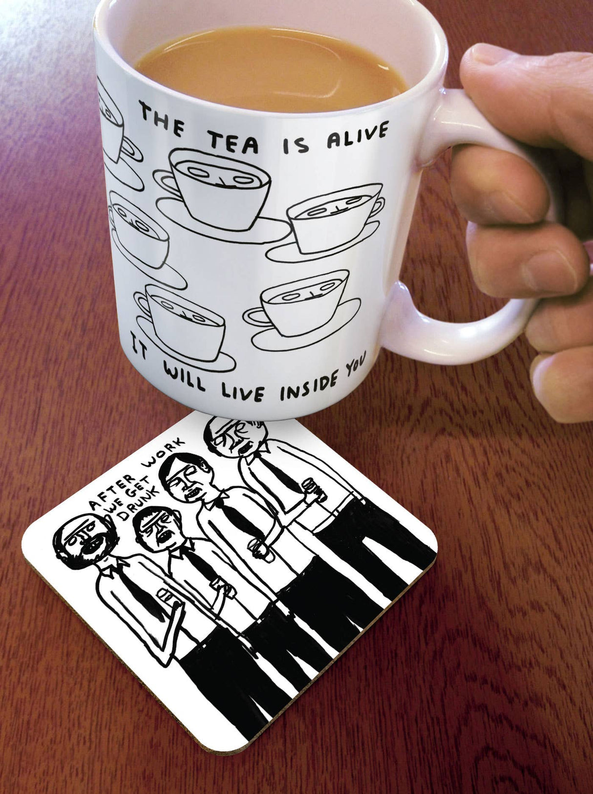 After Work Get Drunk Art Coaster