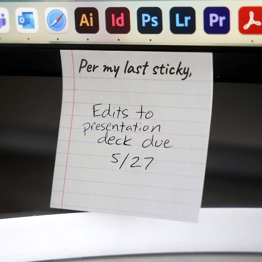 Per My Last Sticky Note Pad