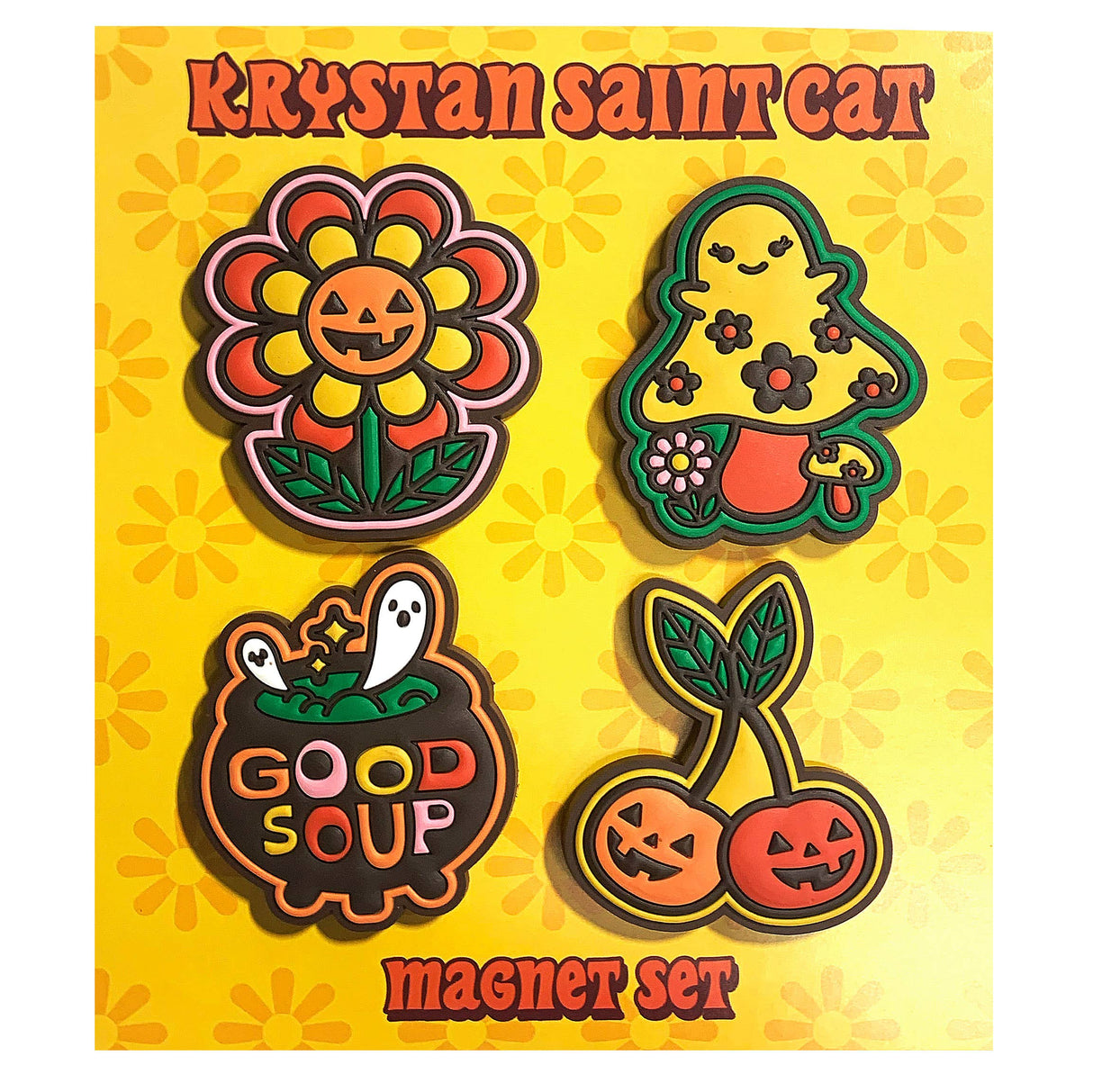 Spooky Retro Puffy Magnets