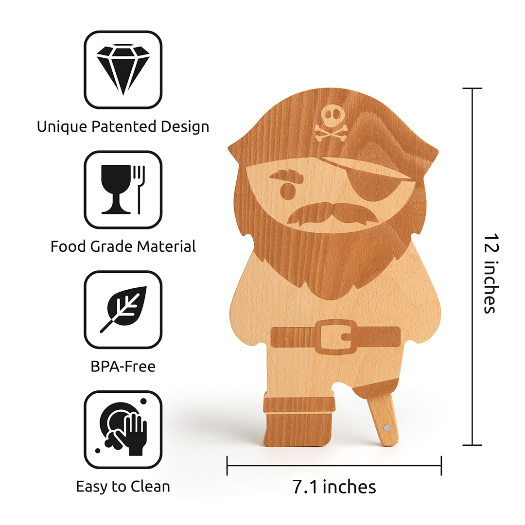 Pirate Cutting Board & Knife
