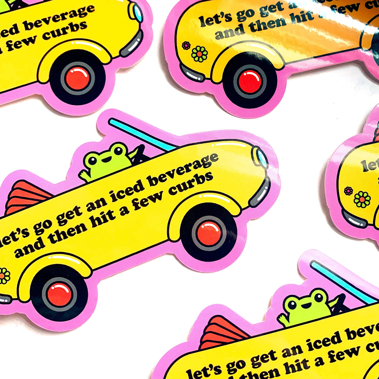 Bad Driver Frog Sticker